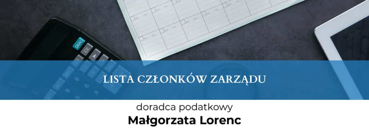 LISTA CZŁONKÓW ZARZĄDU