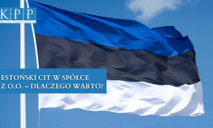 Estoński CIT w spółce z o.o.