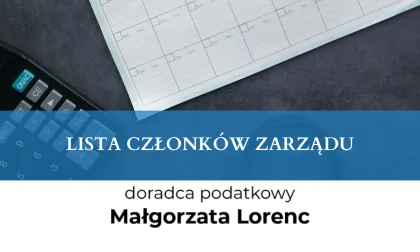 LISTA CZŁONKÓW ZARZĄDU